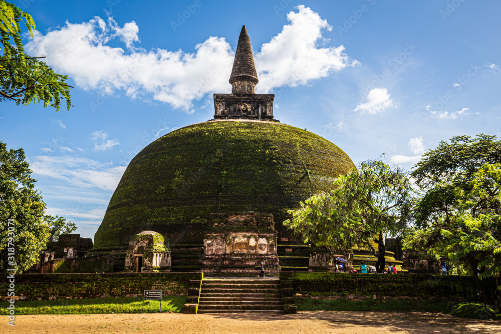 An ancient Dagoba in the ruin of Polonnaruwa, an Ancient City of Sri Lanka
