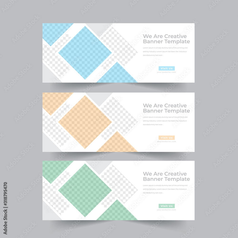 Naklejka premium Modern Web Banner Template