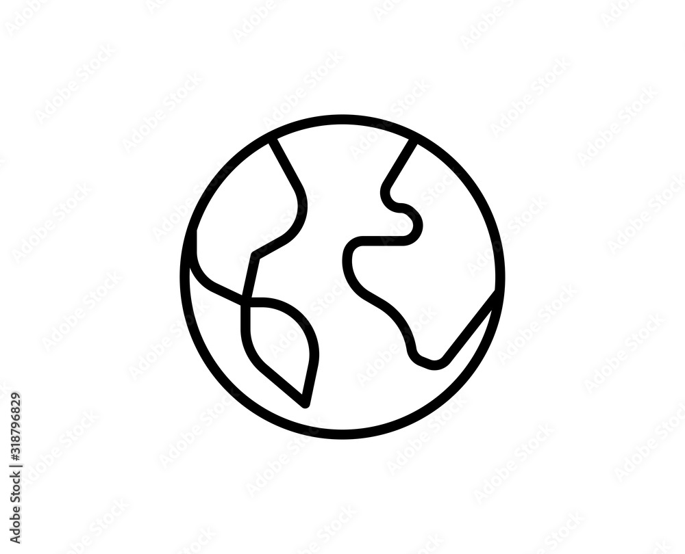 Globe line icon. Globe line icon.