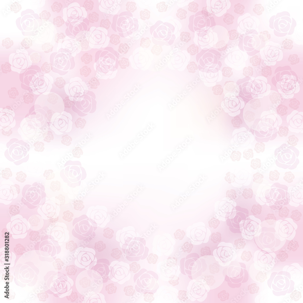 Illustration of gradient background with scattered roses. Illustration of gradient background with scattered roses.