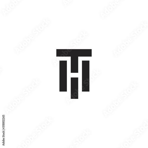 TH T H letter logo template design photo