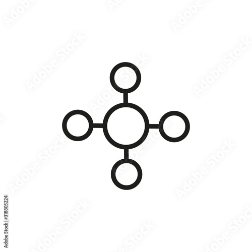 Simple connection line icon.