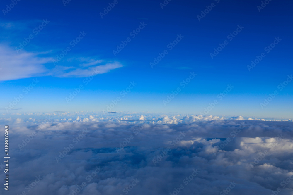 cloud formation and blue sky for natural background.