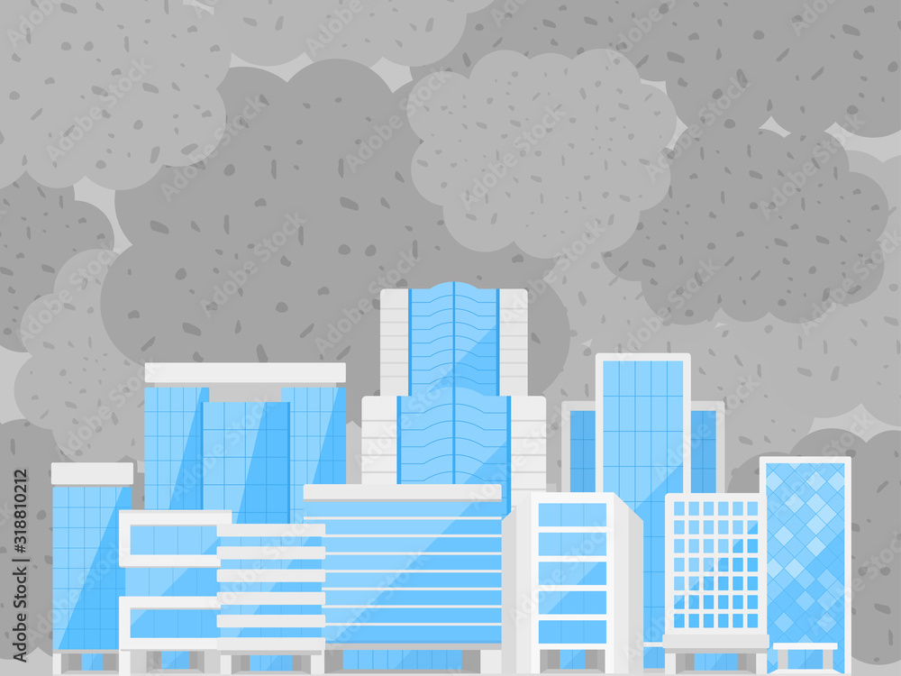 大気汚染された都市のイラスト Stock ベクター Adobe Stock