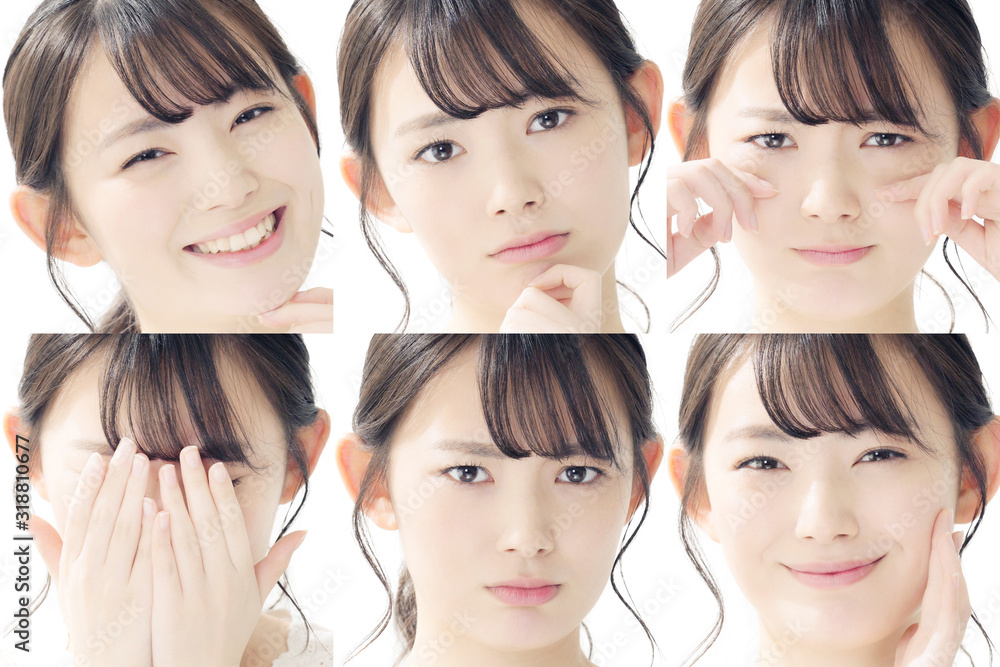 Fototapeta premium 色々な表情の女性