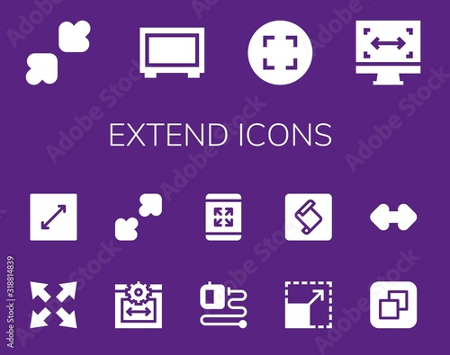 Modern Simple Set of extend Vector filled Icons