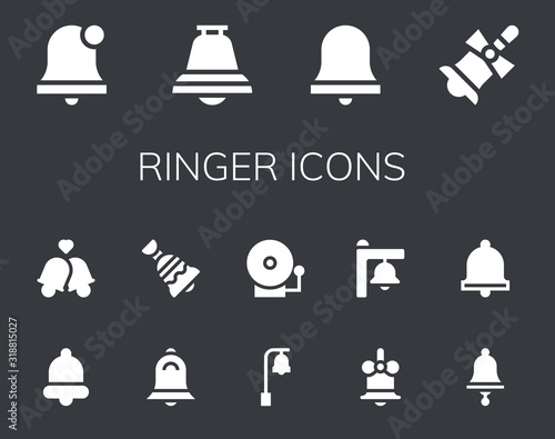 Modern Simple Set of ringer Vector filled Icons