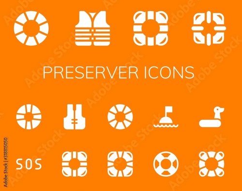 Modern Simple Set of preserver Vector filled Icons