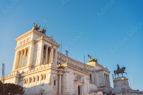 Rome  Italy - Dec 31  2019  Vittorio Emanuele II  in Rome Italy.