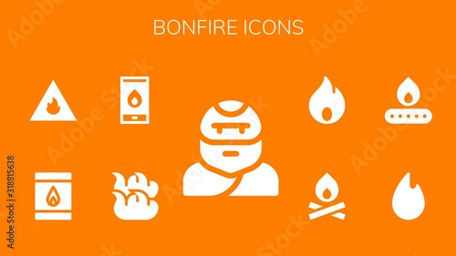 bonfire icon set