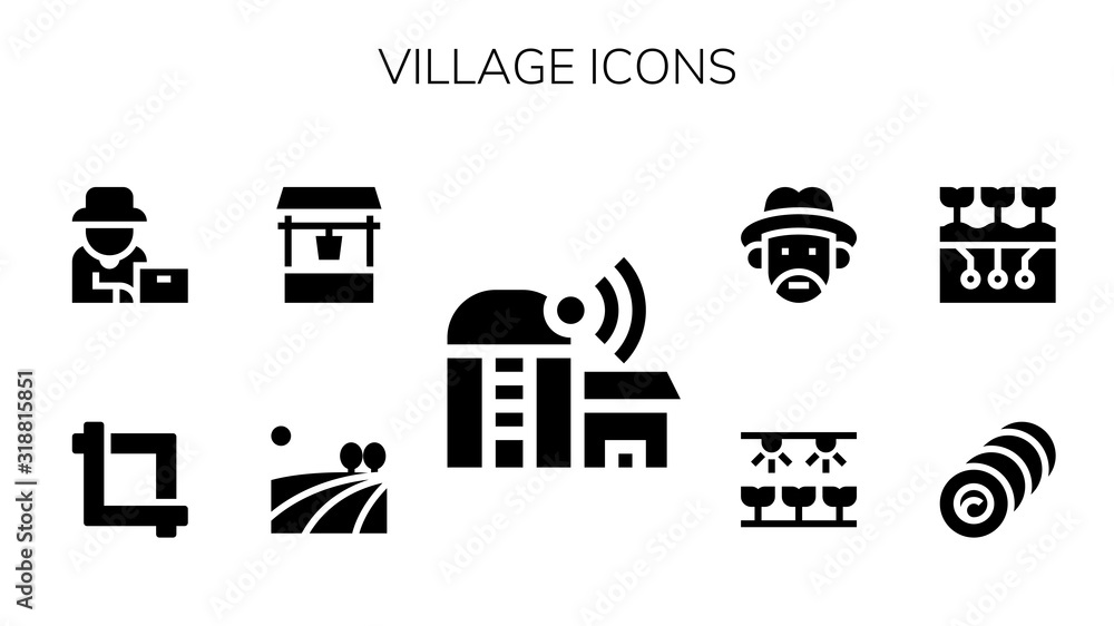 village icon set village icon set
