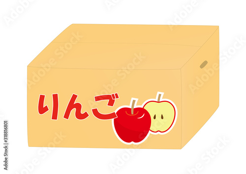 りんご　段ボール箱