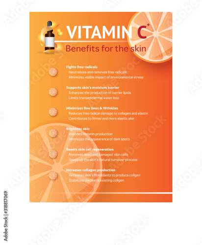 vitamin c benefits for the skin infographic