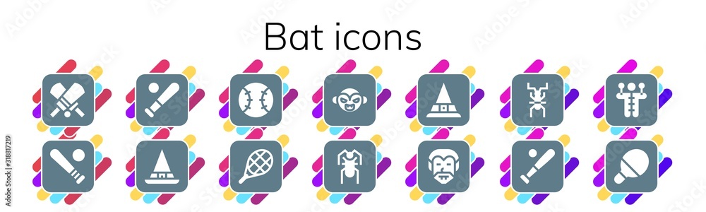 bat icon set bat icon set