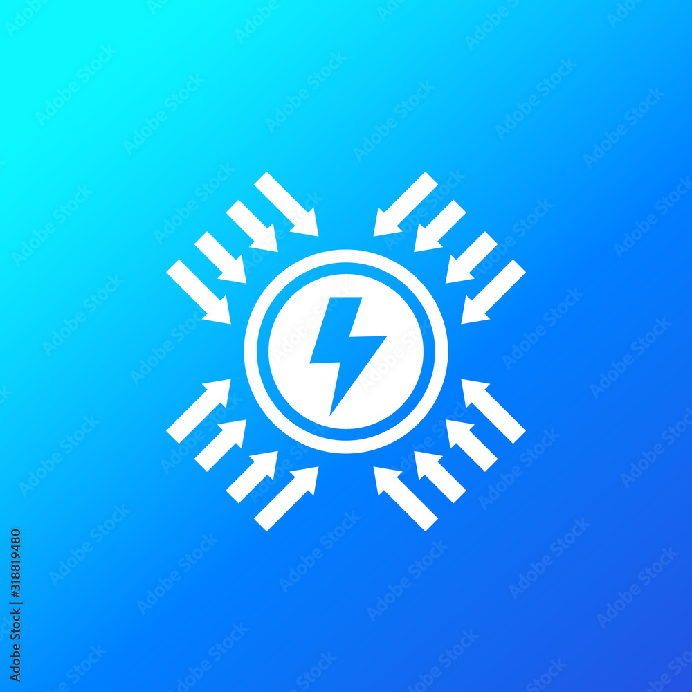 electricity and electric energy icon, vector electricity and electric energy icon, vector