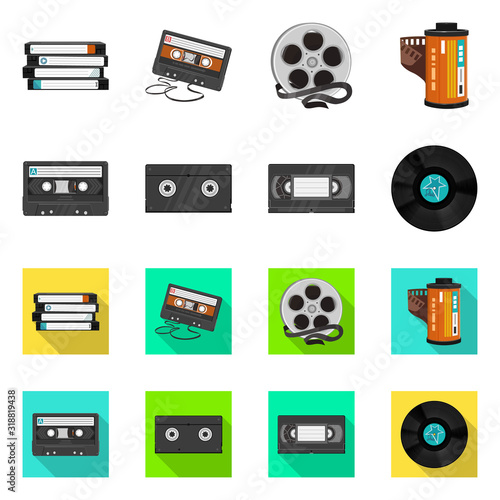 Isolated object of equipment and device symbol. Set of equipment and player stock symbol for web.