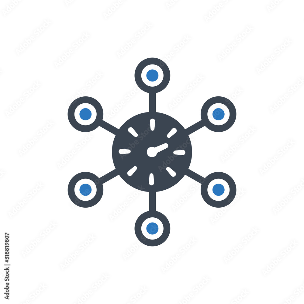 Fototapeta premium Time network icon