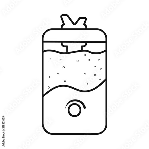 Isolated object of humidifier and machine logo. Graphic of humidifier and moisturizer vector icon for stock.