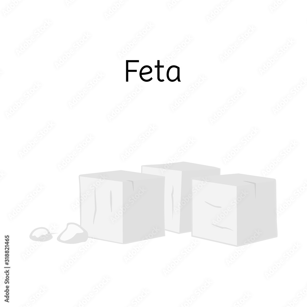 Isolated object of cheese and feta sign. Graphic of cheese and piece vector icon for stock. Isolated object of cheese and feta sign. Graphic of cheese and piece vector icon for stock.