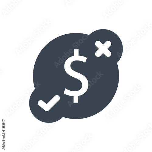 Money decision icon