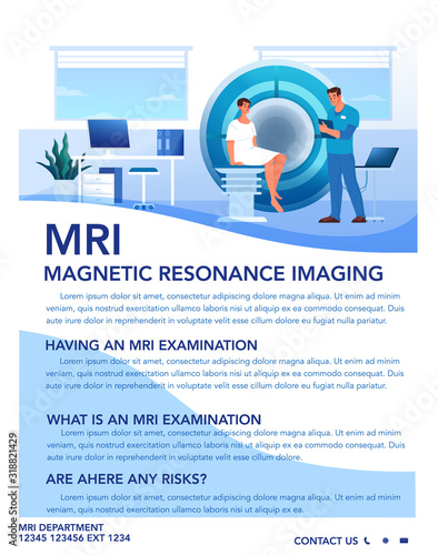 Magnetic resonance imaging advert brochure. Medical research