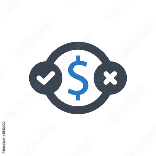 Financial decision making icon