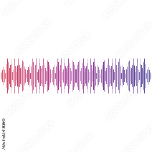 Audio technology  music sound waves vector icon