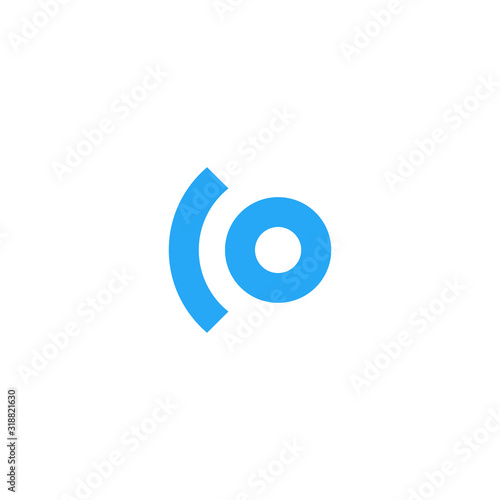 Co initial connection logo design vector