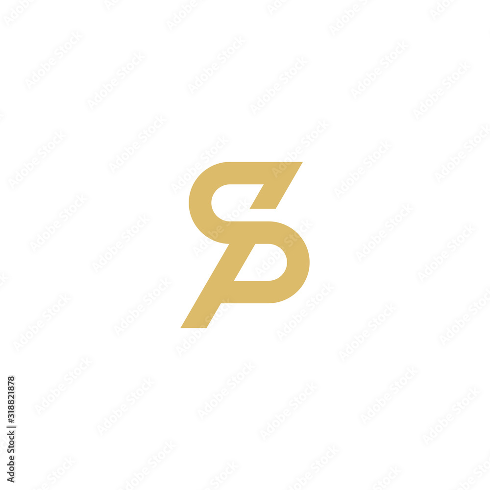 Initial SP logo design vector simple Initial SP logo design vector simple