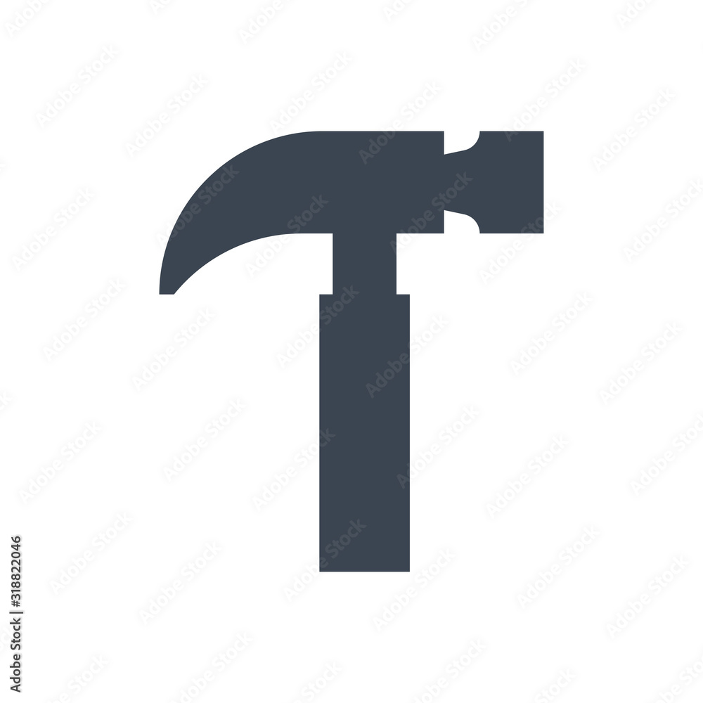 Construction hammer icon Construction hammer icon