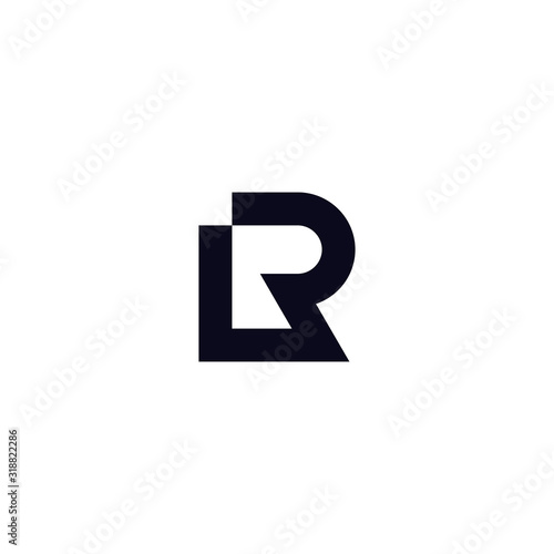 Letter LR initial logo design vector