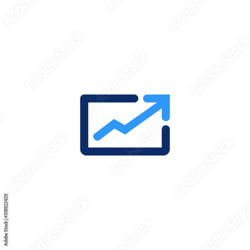 messages grow mail logo design vector 