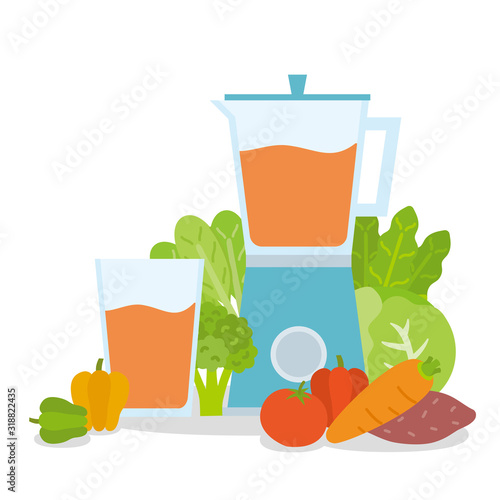 野菜とジューサーミキサー