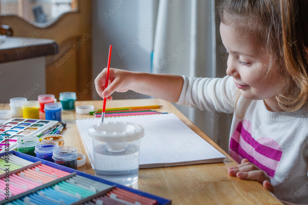 little girl paints the yellow sun little girl paints the yellow sun