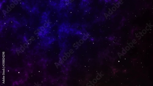 Footage 4K of Traveling through star fields in space as a supernova colorful light glowing.Space Nebula blue background moving motion graphic with stars space rotation nebula (Video galaxy Loop).