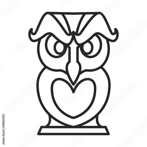 Mask of totem vector icon.Line vector icon isolated on white background mask of totem .