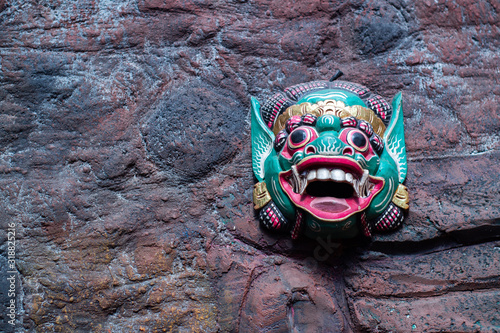 Jatayu mask. Jatayu is one of the most famous and most common topeng in Java and Bali.selective focus