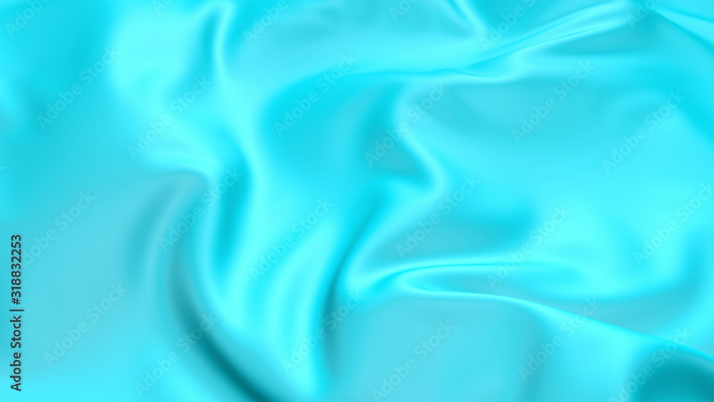 3D render beautiful folds of light blue silk in full screen, like a beautiful clean fabric background. Simple soft background with smooth folds like waves on a liquid surface. 3D render beautiful folds of light blue silk in full screen, like a beautiful clean fabric background. Simple soft background with smooth folds like waves on a liquid surface.