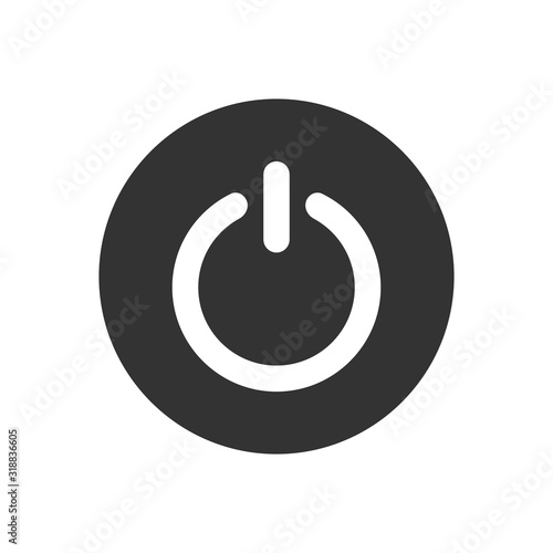Power button on white background