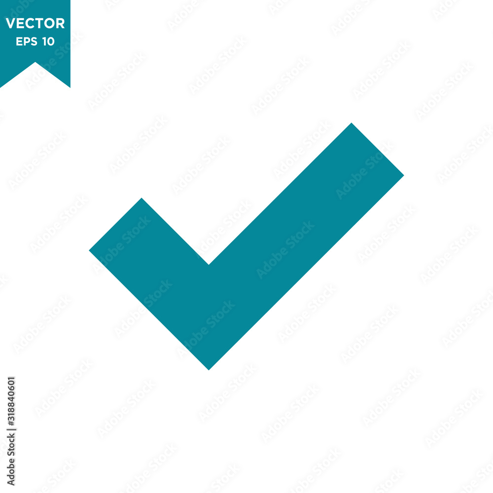 check mark icon in trendy flat design check mark icon in trendy flat design