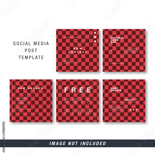 Minimalist social media post template