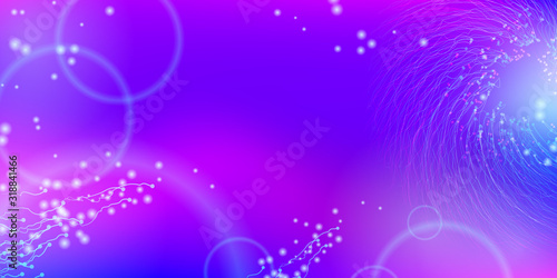 Abstract Blue, Violet Waves on the Light. Vector Geometric Dynamic Illustration. Abstract Design Element. Glitch Background.