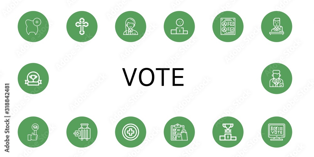 vote icon set vote icon set