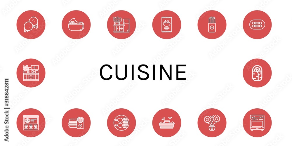 cuisine icon set cuisine icon set