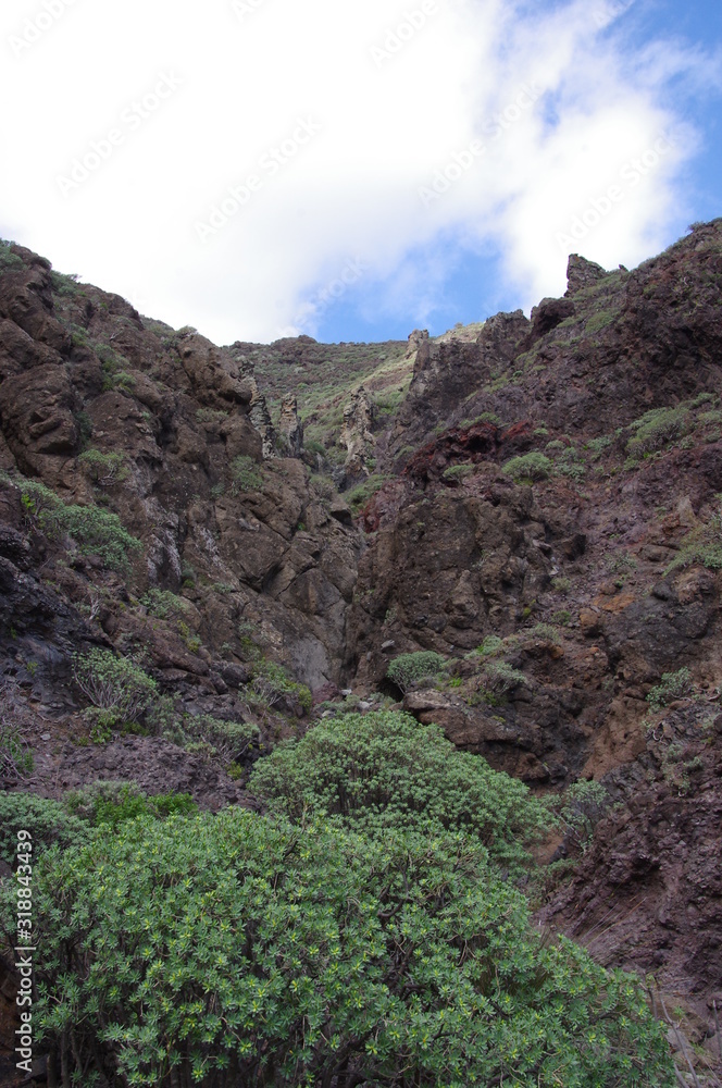 Roque Bermejo Gorge in the north of Tenerife Roque Bermejo Gorge in the north of Tenerife