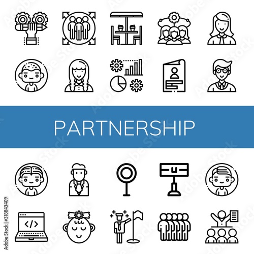 Set of partnership icons