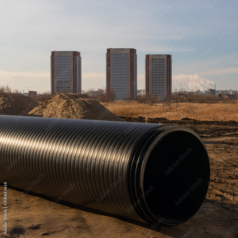 Industrial plastic pipe for trunk networks of pressureless and pressure sewer and wastewater systems Industrial plastic pipe for trunk networks of pressureless and pressure sewer and wastewater systems