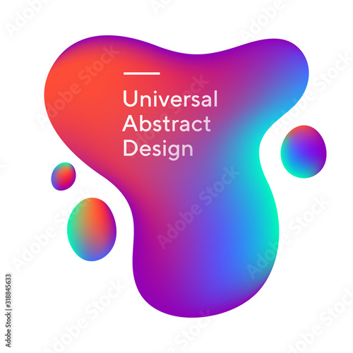 Colorful flowy gradient blots