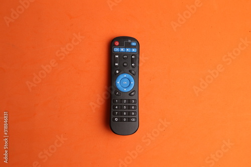 Obraz na płótnie TV remote control in color background w salonie