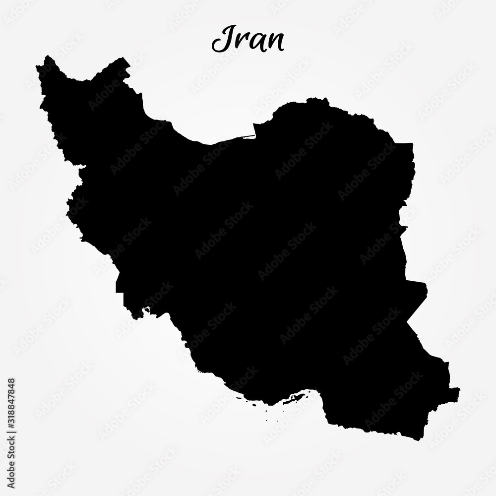 Map of Iran. Vector illustration. World map